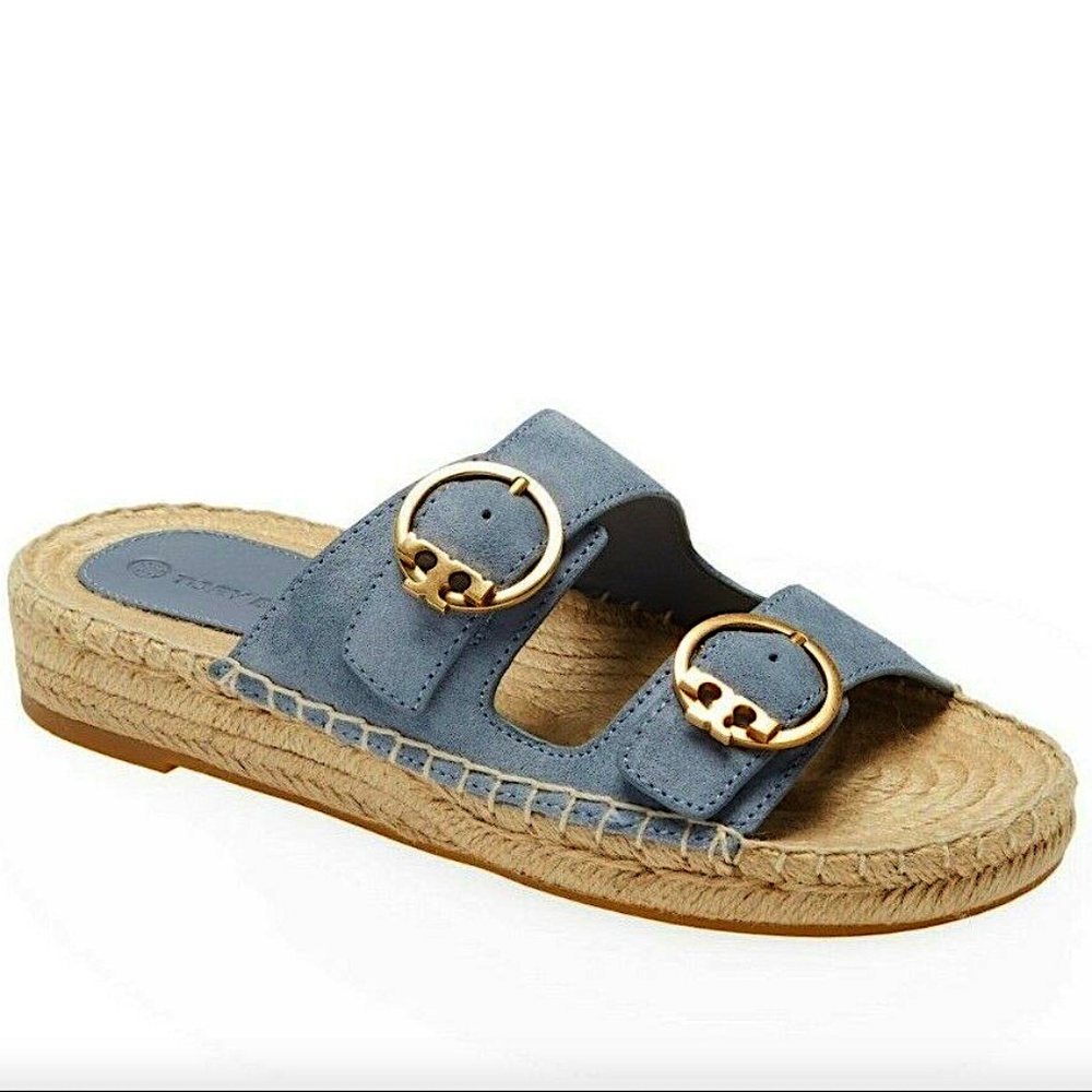 Tory Burch Women's Selby Espadrille Slide Sandals Suede leather